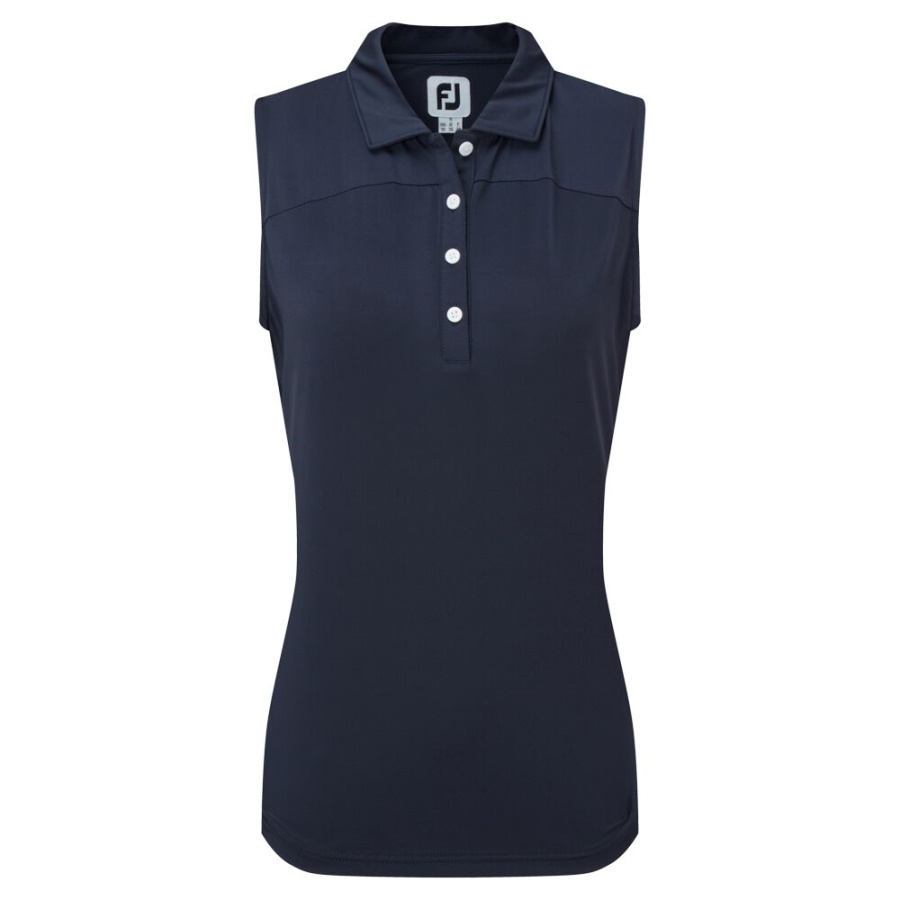 Mesh Rug Mouwloos Lisle Navy Footjoy Nederland